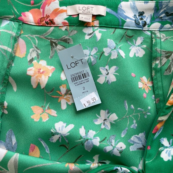 Loft NWT Floral Fluid Midi Skirt - Picture 4 of 7